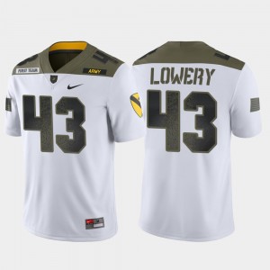 #43 Mens Army Limited Edition White Jeremiah Lowery College Jersey 1st Cavalry Division