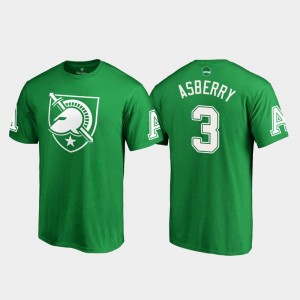Kelly Green White Logo Jordan Asberry College T-Shirt #3 St. Patrick's Day Army Men's