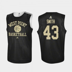 Army Black Knights Black Practice Basketball Keeston Smith College Jersey Men #43