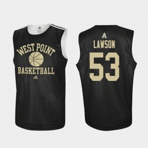 #53 Black Basketball Practice Lance Lawson College Jersey Army Mens