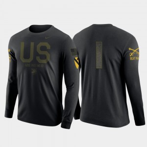 1st Cavalry Division Navy Long Sleeve #1 Westpoint College T-Shirt For Men