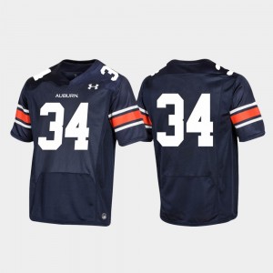 Replica #34 For Men's College Jersey AU Navy Football