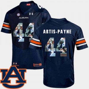 Football #44 Navy Cameron Artis-Payne College Jersey For Men Pictorial Fashion Tigers