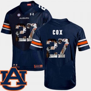 Pictorial Fashion For Men's Chandler Cox College Jersey Football #27 Navy AU
