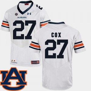 Chandler Cox College Jersey White #27 Auburn SEC Patch Replica For Men Football