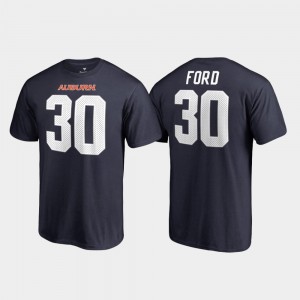 Navy Name & Number Legends #30 Auburn Dee Ford College T-Shirt For Men