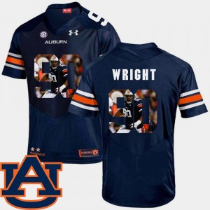 Football AU #90 Gabe Wright College Jersey For Men's Pictorial Fashion Navy