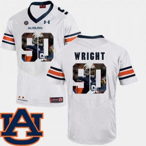 Pictorial Fashion #90 For Men's Gabe Wright College Jersey AU White Football