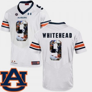 Auburn Mens Football White #9 Pictorial Fashion Jermaine Whitehead College Jersey