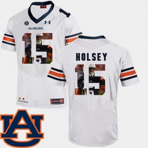 #15 For Men Joshua Holsey College Jersey Auburn Tigers Pictorial Fashion Football White