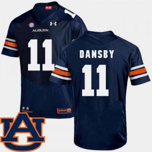 #11 Karlos Dansby College Jersey Navy For Men Football Auburn SEC Patch Replica
