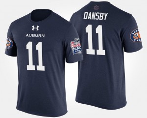 Bowl Game Navy Auburn University Men Peach Bowl Karlos Dansby College T-Shirt #11