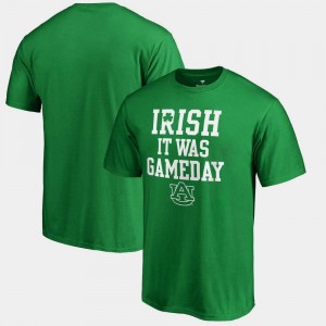 AU St. Patrick's Day Irish It Was Gameday For Men's College T-Shirt Kelly Green