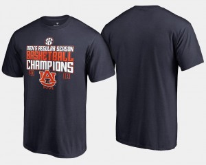 College T-Shirt Basketball Regular Season Mens 2018 SEC Champions Navy Auburn Tigers