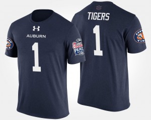 Bowl Game College T-Shirt No.1 Peach Bowl Navy #1 For Men Auburn