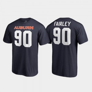 Nick Fairley College T-Shirt Auburn University Name & Number Navy Legends Men's #90