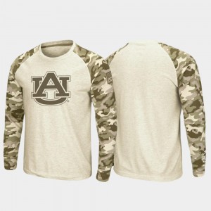 Raglan Long Sleeve Desert Camo For Men Tigers OHT Military Appreciation College T-Shirt Oatmeal