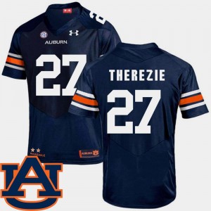 Tigers SEC Patch Replica Football Navy Robenson Therezie College Jersey For Men #27