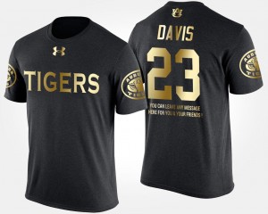 Gold Limited Short Sleeve With Message AU #23 Men Ryan Davis College T-Shirt Black