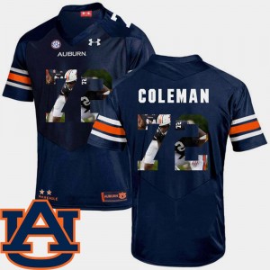 Shon Coleman College Jersey Pictorial Fashion AU Football #72 For Men Navy