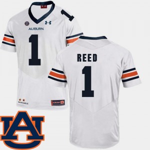 White Trovon Reed College Jersey SEC Patch Replica #1 Tigers Men's Football