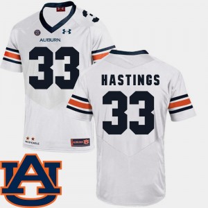 Will Hastings College Jersey SEC Patch Replica Mens White Football #33 AU