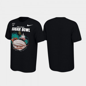 For Men's Black BU 2020 Sugar Bowl Bound College T-Shirt Illustration