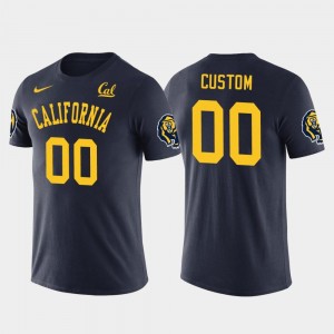 Future Stars College Customized T-Shirt For Men Navy Cotton Football #00 UC Berkeley