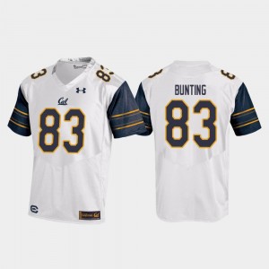 White For Men's Replica Football Golden Bears #83 Ian Bunting College Jersey