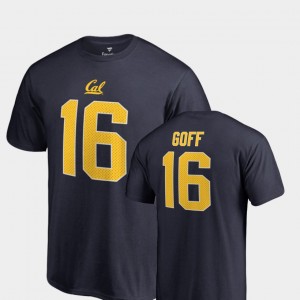 Golden Bears #16 Legends Name & Number Men Jared Goff College T-Shirt Navy