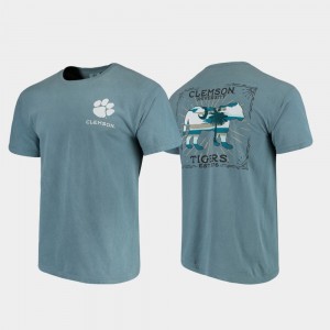 Comfort Colors Clemson Blue Men State Scenery College T-Shirt