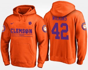 Christian Wilkins College Hoodie Clemson Orange #42 For Men's