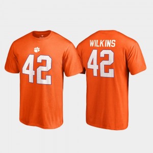 Orange For Men's #42 Christian Wilkins College T-Shirt Name & Number Legends CFP Champs