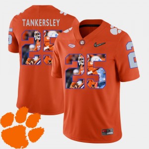 For Men's Football Orange Pictorial Fashion CFP Champs #25 Cordrea Tankersley College Jersey