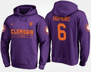 #6 Clemson University Men's Purple DeAndre Hopkins College Hoodie