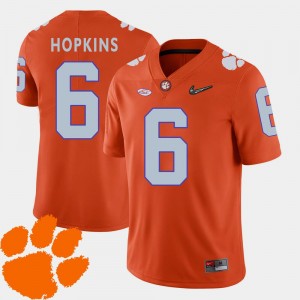 For Men's 2018 ACC Football DeAndre Hopkins College Jersey #6 Orange Clemson Tigers