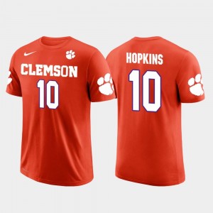 #10 Mens Orange Clemson Tigers Houston Texans Football Future Stars DeAndre Hopkins College T-Shirt
