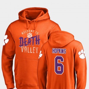 Orange Clemson University Logo #6 Hometown Collection DeAndre Hopkins College Hoodie Men