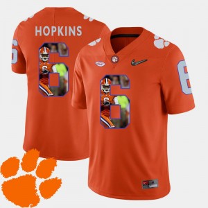 Clemson DeAndre Hopkins College Jersey Orange Football Men's Pictorial Fashion #6