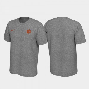Left Chest Logo Legend Men's College T-Shirt Heathered Gray Clemson