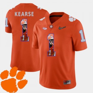 Pictorial Fashion Jayron Kearse College Jersey For Men Orange Football #1 Clemson