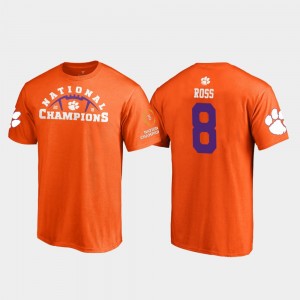 Pylon Football Playoff Justyn Ross College T-Shirt Orange #8 2018 National Champions Clemson Tigers Men's