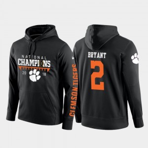2018 National Champions Black Football Pullover #2 Kelly Bryant College Hoodie For Men Clemson University