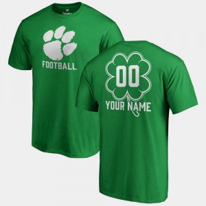 College Custom T-Shirts Clemson National Championship Fanatics Big & Tall Dubliner Kelly Green St. Patrick's Day For Men's #00