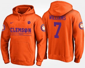 Clemson University #7 Men Mike Williams College Hoodie Orange