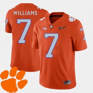 For Men's Football Orange 2018 ACC Clemson Tigers #7 Mike Williams College Jersey