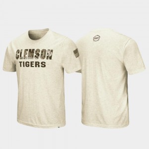 Clemson National Championship For Men OHT Military Appreciation Oatmeal Desert Camo College T-Shirt
