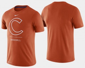 College T-Shirt Men's Baseball Orange Clemson Dugout Performance