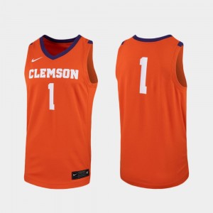 Replica For Men's #1 Clemson Tigers Basketball Orange College Jersey