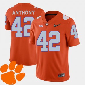 For Men's Orange Football 2018 ACC #42 Stephone Anthony College Jersey CFP Champs